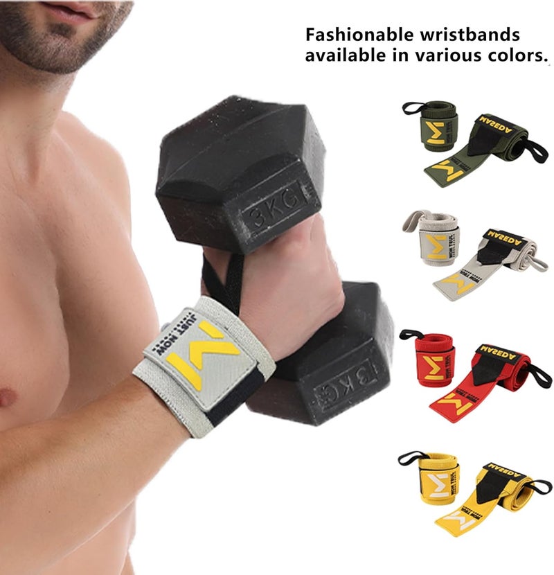 CINLITEK Pro-Grade Weightlifting Wrist Wraps (24") for Gym, Strength Training, and Powerlifting(1 Pair) - Heavy-Duty Thumb Loop Straps for Maximum Wrist Support in Bodybuilding & Fitness (Men & Women) - Image 3